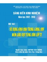Sử dụng hình ảnh trong giảng dạy môn GDCD lớp 12