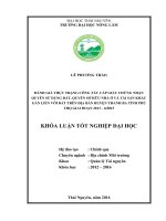 Đánh giá thực trạng công tác cấp giấy chứng nhận quyền sử dụng đất, quyền sở hữu nhà ở và tài sản khác gắn liền với đất trên địa bàn huyện Thanh Ba  tỉnh Phú Thọ giai đoạn 2013 6 2015.