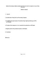 Phân tích hoạt động kinh doanh sản xuất và dịch vụ tại vũng tàu KTV 