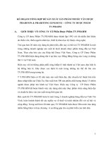 Kế hoạch tổng hợp để sản xuất sản phẩm thuốc tân dược phariton  pharitong gingseng – công ty dược phẩm TV PHARM 