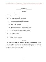 Giáo dục kĩ năng sống cho học sinh trong giờ sinh hoạt chủ nhiệm