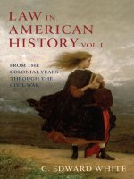 Law in american history volume 1 from the colonial years through the civil war