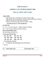 Giáo án Toán 2 chương 6 bài 14: Tiền Việt Nam