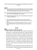 Bài tập về QUản trị nhân sự và phân tích tình huống quản trị nhân sự