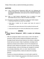 Bài tập về QUản trị nhân sự và phân tích tình huống quản trị nhân sự e 