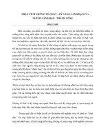 Phân tích những tố chất   kỹ năng lãnh đạo của người lãnh đạo   thành công 