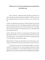 Phân tích các yếu tố tạo nên thành công của một nhà lãnh đạo thành công