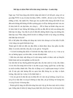 Bài tập cá nhân phát triển khả năng lãnh đạo   leadership 