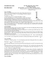 Đề HSG môn Vật lý lớp 12 năm học 2015-2016 - Sở GD&ĐT Bắc Ninh - Hệ Không Chuyên - File word có lời giải chi tiết