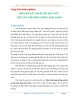 Một số kỹ thuật dạy học trong tiết ôn tập Tiếng Anh lớp 8