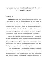 Quan điểm cá nhân về những tố chất, kỹ năng của nhà lãnh đạo lý tưởng 