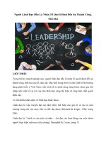 người lãnh đạo đều là nhân tố quyết định đến sự thành công, thất bại 