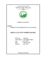 Nghiên cứu quy trình sản xuất cao vỏ bưởi. (Khóa luận tốt nghiệp)