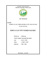 Nghiên cứu quy trình chế biến nước uống lên men từ quả Sơn tra. (Khóa luận tốt nghiệp)