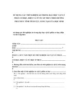 Sáng kiến sử dụng các thí nghiệm ảo trong dạy học vật lý phần cơ học, điện và từ ở cấp thcs