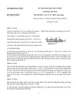 Đề HSG môn Vật lý lớp 12 năm học 2015-2016 - Sở GD&ĐT Bắc Ninh - Hệ Chuyên - File word có lời giải chi tiết