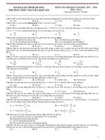 Kiểm tra định kỳ thpt nguyễn khuyến 2017  2018 bình dương lần 1