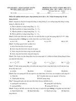 Đề kiểm tra học kì II năm 2016 2017 môn vật lý lớp 12   THPT tân yên 2   bắc giang   file word có lời giải doc