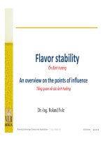 Ổn định hương Bia  Bài giảng cực hay của Dr.Ing. Roland Folz Flavor stability