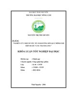 Nghiên cứu một số yếu tố ảnh hưởng đến quá trình chế biến rượu vang thanh long. (Khóa luận tốt nghiệp)