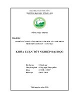 Nghiên cứu khả năng kháng nấm mốc của chế phẩm phối hợp Chitosan  Nano bạc. (Khóa luận tốt nghiệp)