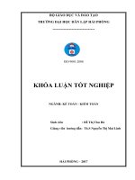Hoàn thiện công tác kế toán hàng hóa tại Công ty TNHH Thương mại Dịch vụ Đông Nam Á (Khóa luận tốt nghiệp)
