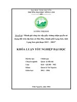 Đánh giá công tác cấp giấy chứng nhận quyền sử dụng đất trên địa bàn xã Mai Pha  thành phố Lạng Sơn  tỉnh Lạng Sơn, giai đoạn 2013 – 2015. (Khóa luận tốt nghiệp)