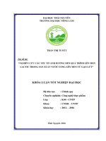 Nghiên cứu các yếu tố ảnh hưởng đến quá trình lên men lactic trong sản xuất nước uống lên men từ gạo lứt. (Khóa luận tốt nghiệp)