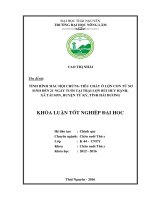 Tình hình mắc hội chứng tiêu chảy ở lợn con từ sơ sinh đến 21 ngày tuổi tại trại Bùi Huy Hạnh và một số phác đồ điều trị. (Khóa luận tốt nghiệp)