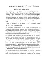 MÔ HÌNH KINH DOANH CỦA HÃNG HÀNG KHÔNG QUỐC GIA VIỆT NAM VIETNAM AIRLINES