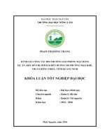 Đánh giá công tác bồi thường giải phóng mặt bằng Dự án khu đô thị mới hai bên đường 188 phường Mạo Khê  thị xã Đông Triều  tỉnh Quảng Ninh. (Khóa luận tốt nghiệp)