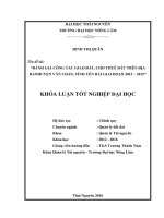 Đánh giá công tác giao đất, cho thuê đất trên địa bàn huyện Văn Chấn  tỉnh Yên Bái, giai đoạn 2013  2015. (Khóa luận tốt nghiệp)