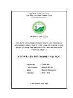 Ứng dụng công nghệ tin học trong việc thành lập bản đồ địa chính tờ số 17 tỷ lệ 1: 2000 xã Nghinh Tường  huyện Võ Nhai  tỉnh Thái Nguyên theo phương pháp toàn đạc điện tử. (Khóa luận tốt nghiệp)