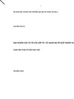 Dạy nghĩa của từ và các lớp từ có quan hệ về ngữ nghĩa cho học sinh lớp 5