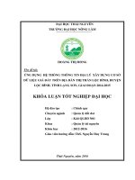 Ứng dụng hệ thống thông tin địa lý (GIS) xây dựng cơ cở dữ liệu giá đất trên địa bàn thị trấn Lộc Bình  huyện Lộc Bình  tỉnh Lạng Sơn, giai đoạn 2014 2015. (Khóa luận tốt nghiệp)