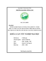 Đánh giá hiện trạng cơ sở hạ tầng, kinh tế  xã hội phục vụ công tác quy hoạch nông thôn mới giai đoạn 2015 2020 tại xã Phương Tiến  huyện Vị Xuyên  tỉnh Hà Giang. (Khóa luận tốt nghiệp)