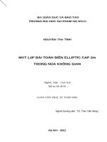 Một lớp bài toán biên elliptic cấp 2m trong nửa không gian