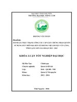 Đánh giá thực trạng công tác cấp giấy chứng nhận quyền sử dụng đất trên địa bàn xã Hoàng việt  huyện Văn Lãng  tỉnh Lạng Sơn giai đoạn 20132015. (Khóa luận tốt nghiệp)
