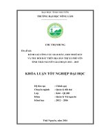 Đánh giá công tác giao đất, cho thuê đất và thu hồi đất trên địa bàn thị xã Phổ Yên tỉnh Thái Nguyên giai đoạn 2013  2015. (Khóa luận tốt nghiệp)