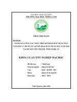 Đánh giá công tác thực hiện kế hoạch sử dụng đất năm 2015 và đề xuất lập kế hoạch sử dụng đất năm 2016 tại huyện Yên Thành  tỉnh Nghệ An. (Khóa luận tốt nghiệp)