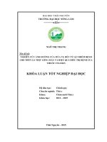 Nghiên cứu ảnh hưởng của mùa vụ đến tỷ lệ nhiễm bệnh CRD trên gà thịt lông màu và hiệu quả điều trị bệnh của thuốc Tylosin. (Khóa luận tốt nghiệp)