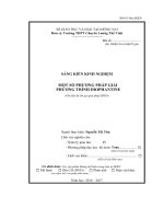 SKKN Một số phương pháp giải phương trình Diophantine