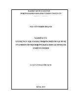 Nghiên cứu xây dựng và quảng bá thương hiệu du lịch Việt Nam đối với thị trường khách du lịch Nhật Bản đến năm 2020