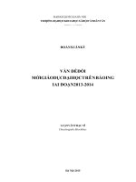 Vấn đề đổi mới giáo dục đại học trên báo in giai đoạn 2013 - 2014