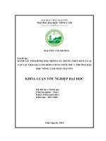 Đánh giá tình hình mắc bệnh cầu trùng trên đàn gà Ai Cập tại trại gia cầm khoa Chăn nuôi Thú y trường Đại học Nông Lâm Thái Nguyên. (Khóa luận tốt nghiệp)
