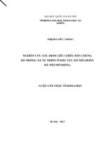 Nghiên cứu xác định liều chiếu dân chúng do phóng xạ tự nhiên ở khu vực Hà Nội (Phần Hà Nội mở rộng