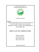 Tình hình hội chứng tiêu chảy ở lợn giai đoạn từ sau cai sữa đến 4 tháng tuổi tại trại lợn Bình Minh  Mỹ Đức  Hà Nội và thử nghiệm một số phác đồ điều trị. (Khóa luận tốt nghiệp)