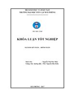 Hoàn thiện tổ chức kế toàn doanh thu, chi phí và xác định kết quả kinh doanh tại Công ty TNHH Đầu tư thương mại Bảo Lợi (Khóa luận tốt nghiệp)