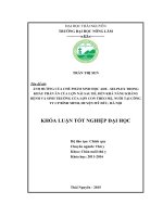 Ảnh hưởng của chế phẩm sinh học ADESelplex trong khẩu phần ăn của lợn nái đẻ, đến khả năng kháng bệnh và sinh trưởng của lợn con theo mẹ, nuôi tại công ty CP Bình Minh  huyện Mỹ Đức  Hà Nội. (Khóa luận tốt nghiệp)