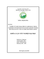 Nghiên cứu một số đặc điểm của bệnh do ấu trùng Cysticercus tenuicollis gây ra ở lợn tại huyện Võ Nhai, tỉnh Thái Nguyên và đề xuất biện pháp phòng chống. (Khóa luận tốt nghiệp)